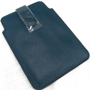 Ex Point teal blue pebbled leather tablet sleeve. New